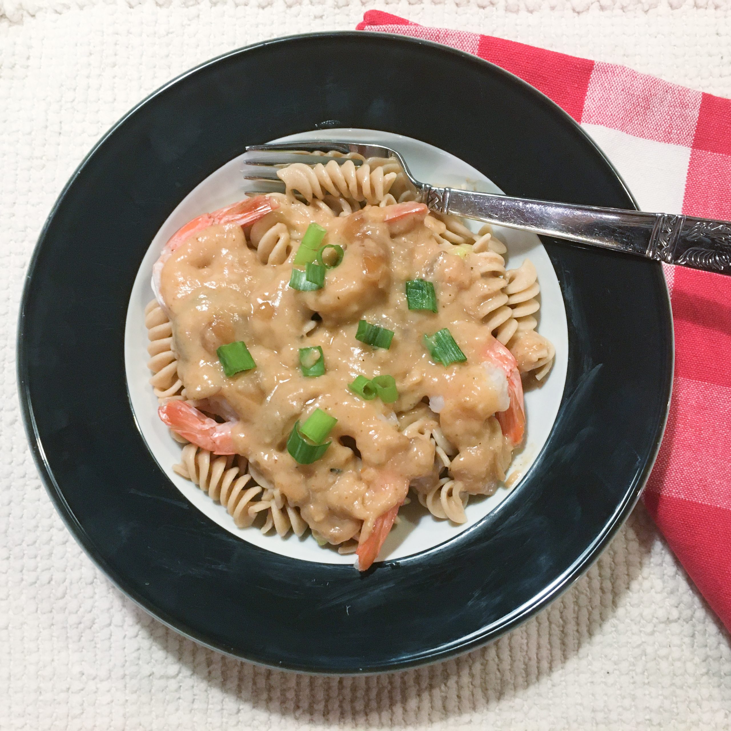 Shrimp and Pasta with Spicy Cajun Garlic Cream Sauce